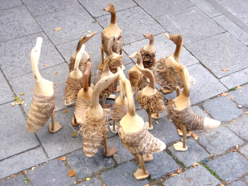 Victaulic Markt Platz; Wooden Geese Flock.